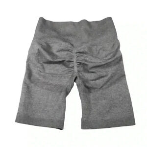 NWOT BUTT LIFT Bicycle Shorts Gray 5.5" Inseam Compression Flattering Women Sz S